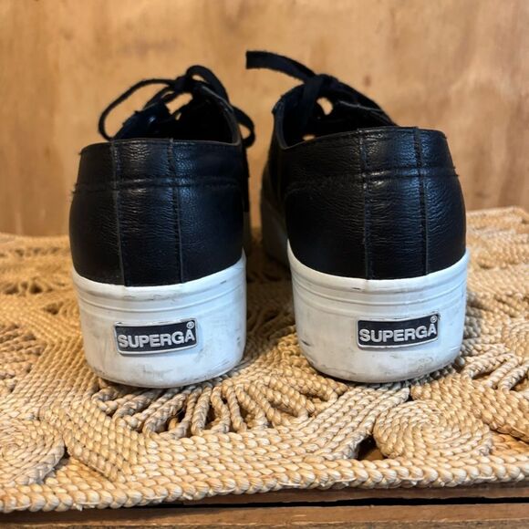 Superga 2790 Tank Black Platform Sneaker Sz 10 - Picture 3 of 5